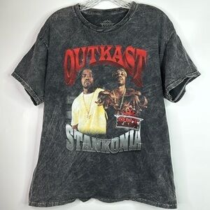 Outkast Black Acid Wash Tshirt Size Large